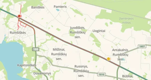 Avarija kelyje Vilnius-Kaunas / Skaitytojo nuotr.