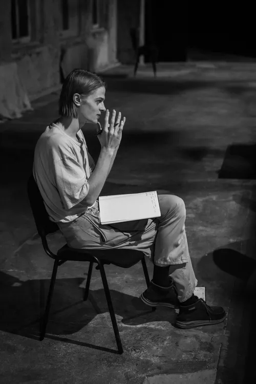 Rež. J. Vinciūnas, repeticija. D. Stankevičiaus nuotr.