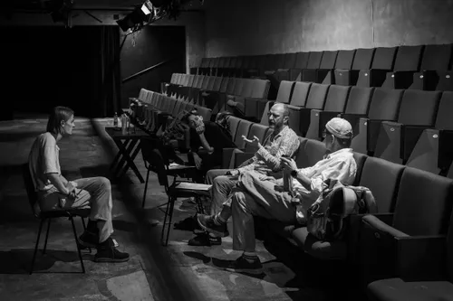 Rež. J. Vinciūnas, repeticija. D. Stankevičiaus nuotr.