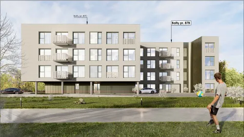 Baltų pr. 87B ir 87C planuojami daugiabučiai (statytojų vizualizacija)