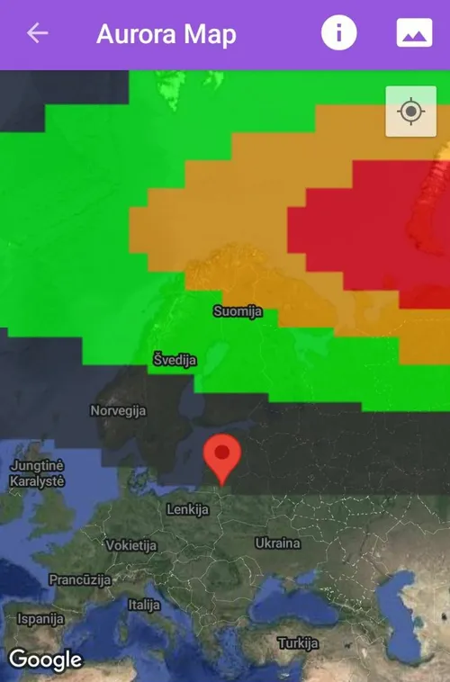 Šiaurės pašvaistė / Skaitytojo nuotr.