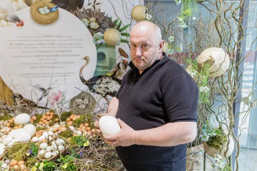 Velykinis gandro lizdas Vilijampolės turguje / R. Tenio nuotr.