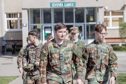 Pratybos kadetų licėjuje / R. Tenio nuotr.