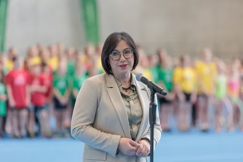 Raminta Popovienė, Lengvosios atletikos maniežo atidarymas / R. Tenio nuotr.