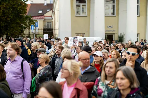 Protestas "Prezidente, kur Jūsų stuburas?" / ELTA / Ž. Gedvilos nuotr.