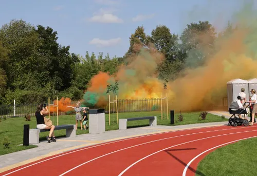 Kačerginėje atidarytas stadionas / KRS nuotr.