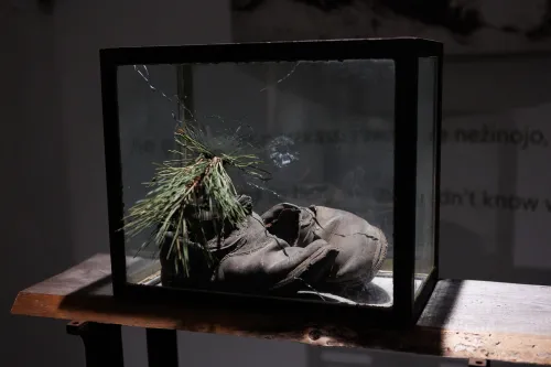 Partizanų batai paroda / R. Tenio nuotr.