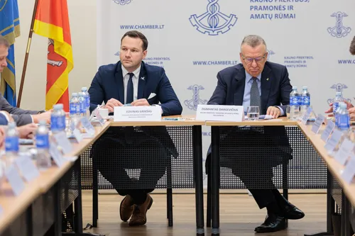 EIMIN ministras E. Grikšas Kaune pristatė strateginį subalansuotos ekonomikos planą „3i“ / R. Tenio nuotr.