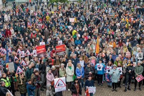 Įspėjamasis kultūros bendruomenės streikas Kaune / R. Tenio nuotr.