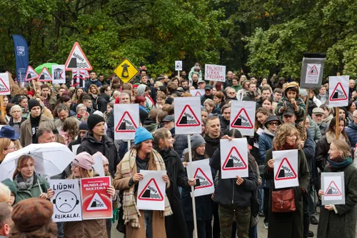 Įspėjamasis kultūros bendruomenės streikas Kaune / R. Tenio nuotr.