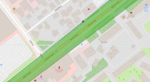 Parkavimo vietos Savanorių prospekte / Parkavimas Kaune mokamų vietų žemėlapis