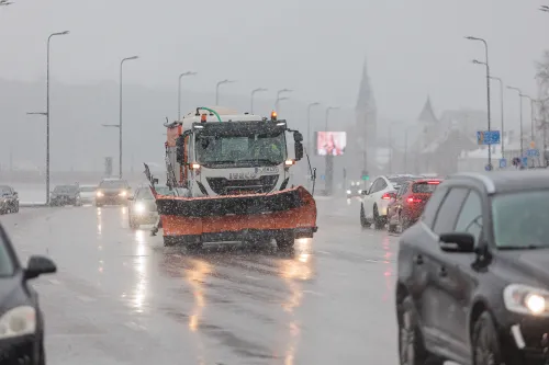 gatvių valymas, Sniegas Kaune / R. Tenio nuotr.