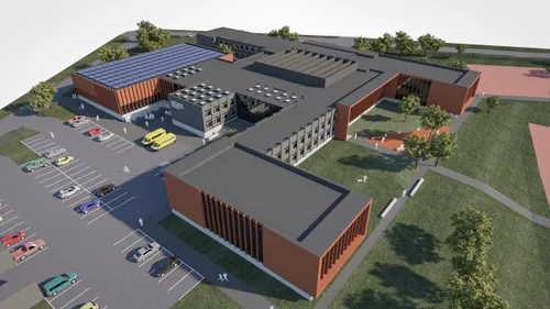 raudondvario gimnazijos rekonstrukcijos vizualizacija