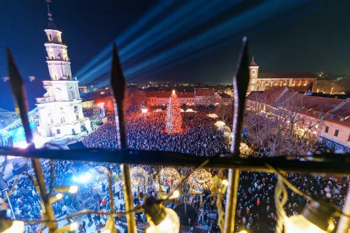 Kaunas įžiebė Kalėdų eglę / R. Tenio nuotr.