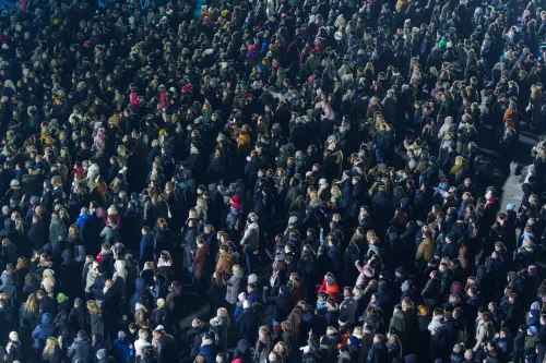 Kaunas įžiebė Kalėdų eglę / R. Tenio nuotr.