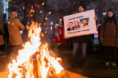 Protestas „Šalin rankas nuo laisvo žodžio!“/ P. Adamovič / BNS nuotr.