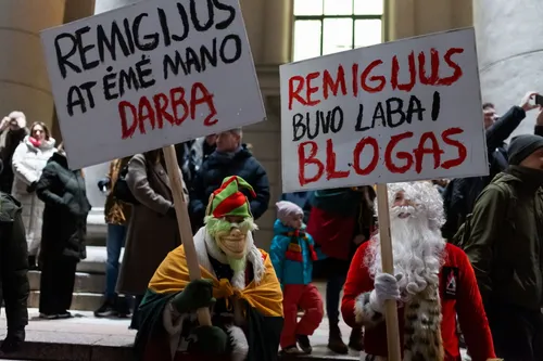 Protestas „Šalin rankas nuo laisvo žodžio!“ / R. Riabovo / BNS nuotr.