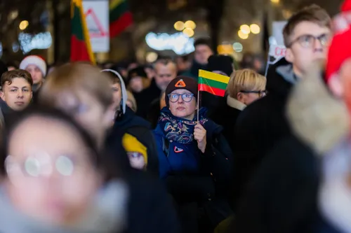 Ketvirtadienio protestas „Šalin rankas nuo laisvo žodžio!“ / P. Adamovič / BNS nuotr.