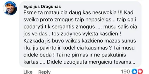 Egidijaus Dragūno komentaras 