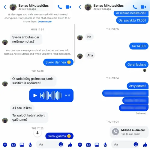 Susirašinėjimas / Facebook nuotr.