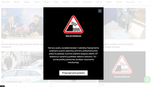 Žurnalistų protesto palaikymas portale „Kas vyksta Kaune“