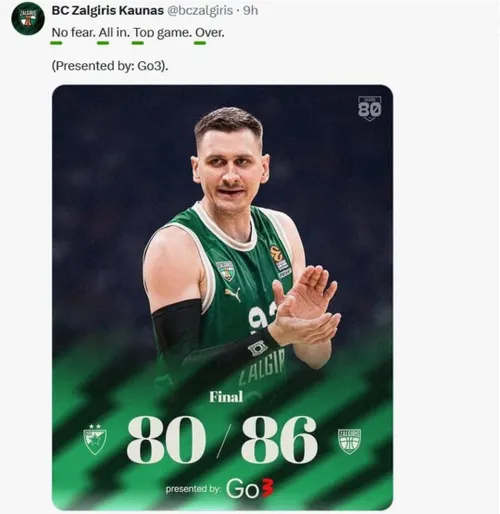 BC Žalgiris Kaunas / Soc. tinklų nuotr.