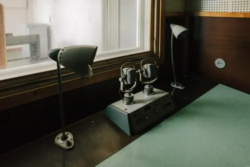 Sitkūnų radijo stotis. Mikrofonai. P. T. Laurinaičio nuotr.