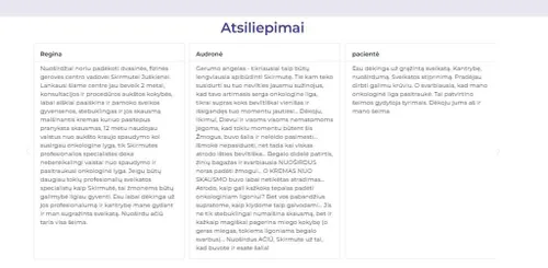 Atsiliepimai / V. Grigaliūnienės nuotr.