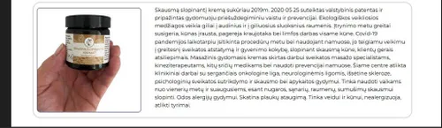 Kremas nuo skausmo ir visų ligų / V. Grigaliūnienės nuotr.