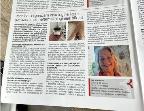 Reklaminiame tekste pristatoma kaip gydytoja / V. Grigaliūnienės nuotr.