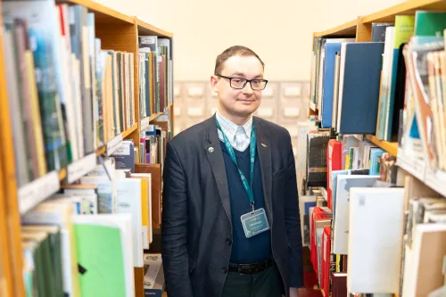 Beveik 15 metų Kaunistikos skaitykloje dirbantis istorikas dr. M. Balkus / R. Tenio nuotr.