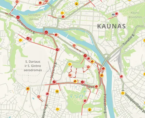 Aleksotas spūstyse / „Waze“ nuotr.