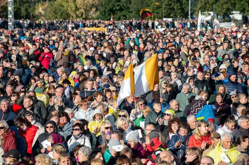 Kauno arkivyskupijos. Šv. Mišios Kauno Santakoje su popiežiumi Pranciškumi, 2018 m. rugsėjo 23 d. / J. Kamensko nuotr.