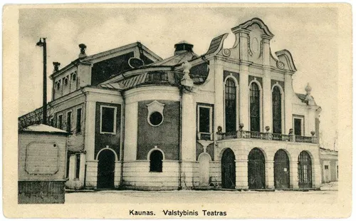 1892 m. atidarytas miesto teatras – dabar Kauno muzikinis teatras apie XX a. 3 deš. II p. Fotografas nežinomas / Kauno miesto muziejaus nuotr.