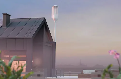 The Blade aan de gevel van een huis (foto via&nbsp;Cell Technologies)