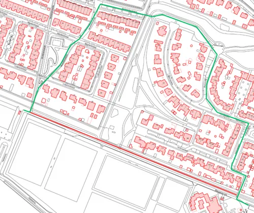 Omleidingsroute bij Blauweburcht<br>