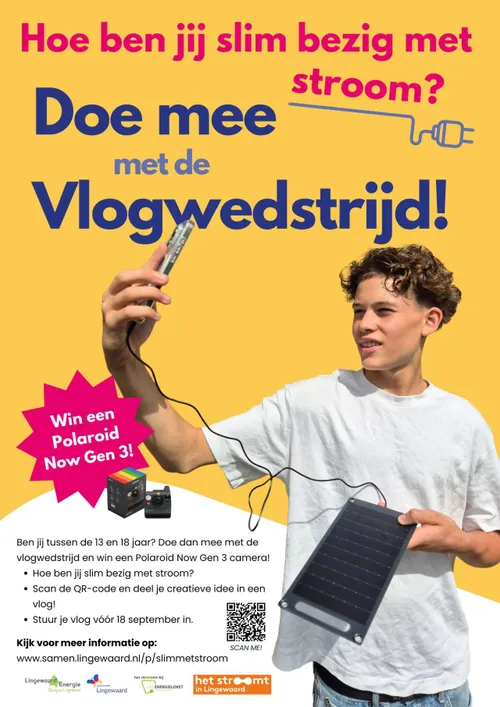 Vlogwedstrijd.LE Opzet poster DvdD 2025 -
