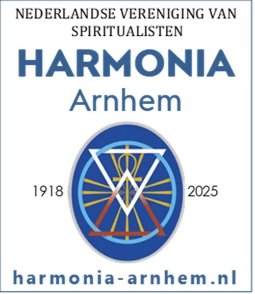 Harmonia Arnhem logo met tekst.Nederlandse Vereniging van Spiritualisten