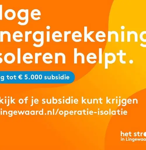 Eindejaarscampagne Operatie Isolatie van start Gemeente Lingewaard