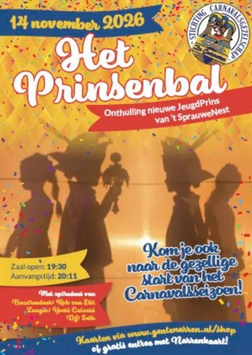 Gentenarren - Uitnodiging PrinsenBal zaterdag 14 nov