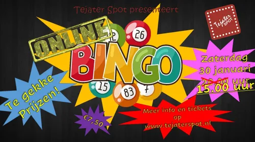 bingo poster aangepaste tijd