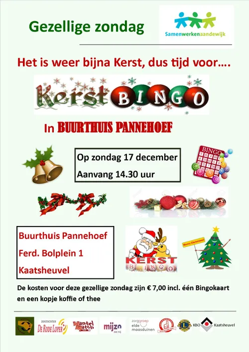 gezellige zondag buurthuis pannehoef kerstbingo 17 12 2023