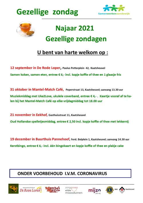 gezellige zondag najaar 2021