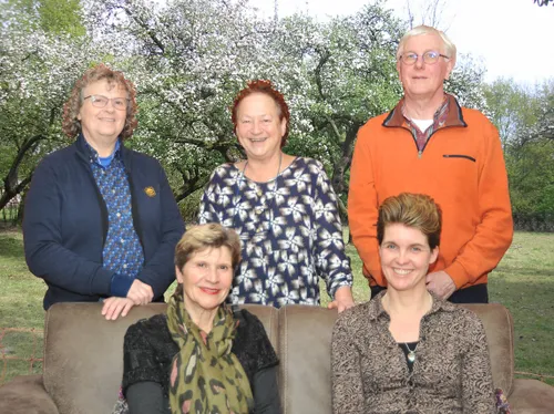 groepsfoto witte bloesem