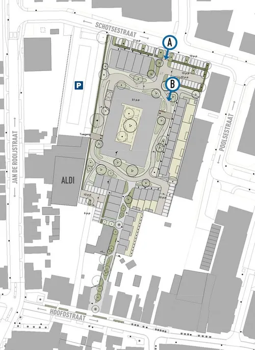 Bouwplan De Heren van het Ambacht achter de Hoofdstraat van Kaatsheuvel.