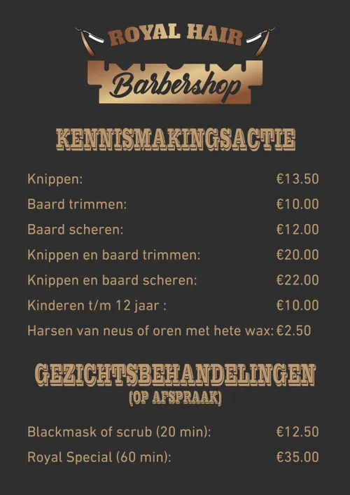 kennismakings prijslijst a4 proef