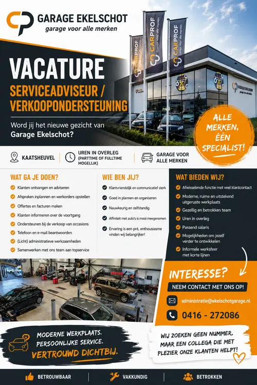 Vacature service adviseur