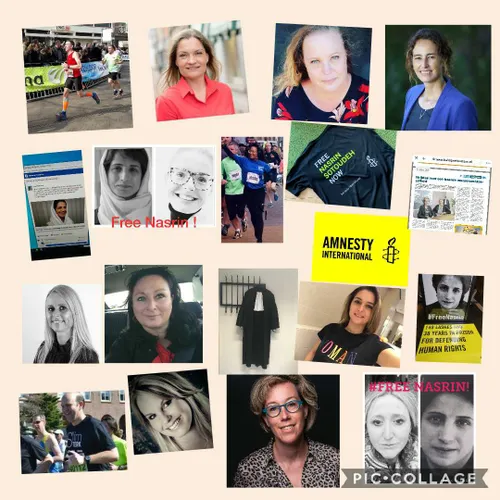 collage deelnemers actie nasrin