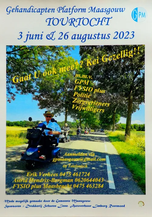 scootertocht gehandicapten poster 2023