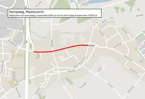Afsluiting Kempweg - Maasbracht